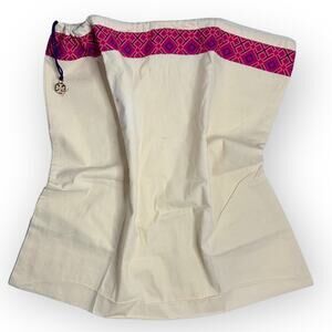 Tory Burch Extra Large 21” Drawstring Laundry Storage Travel Bag New